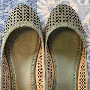 Frye Carson Perf Ballet Flat Mint Green Size 9